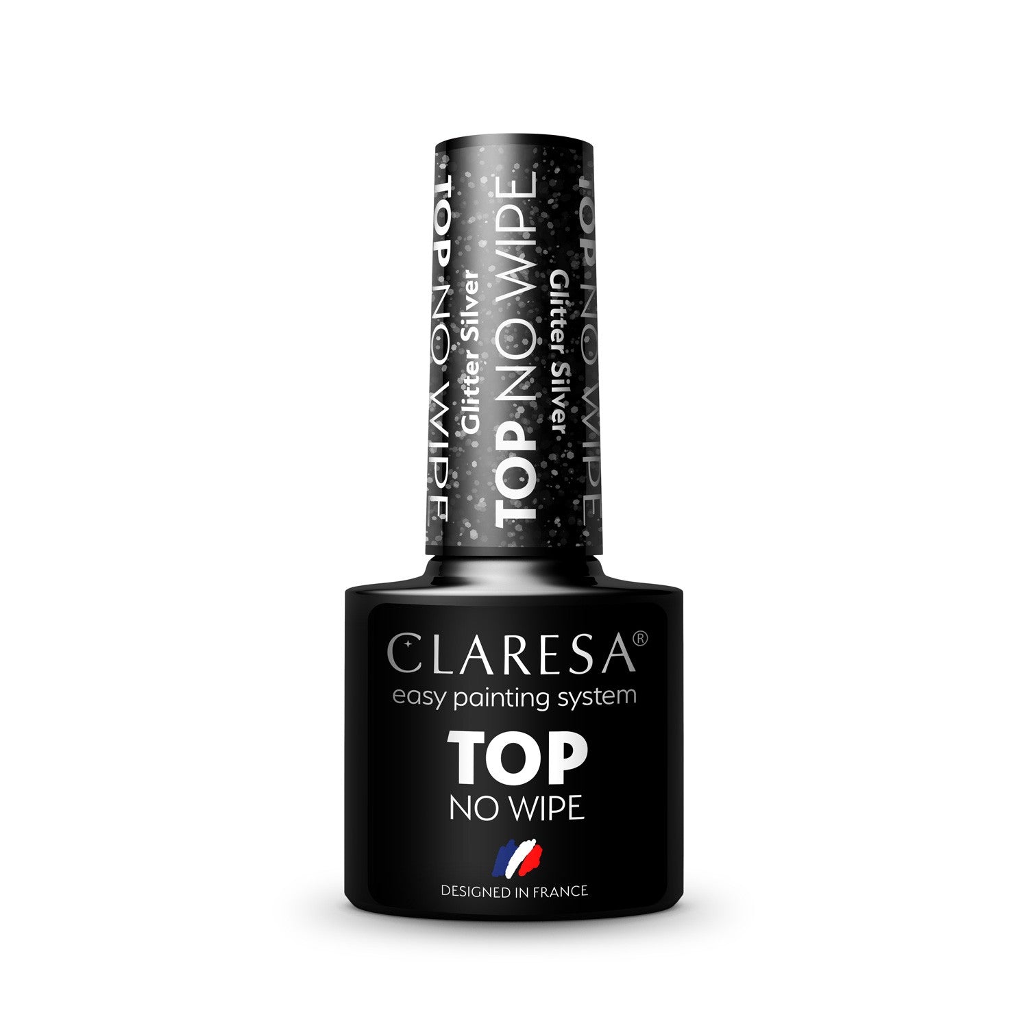 CLARESA No Wipe Glitter Silver Hybrid Nail Top 5g | Vaistine1.lt