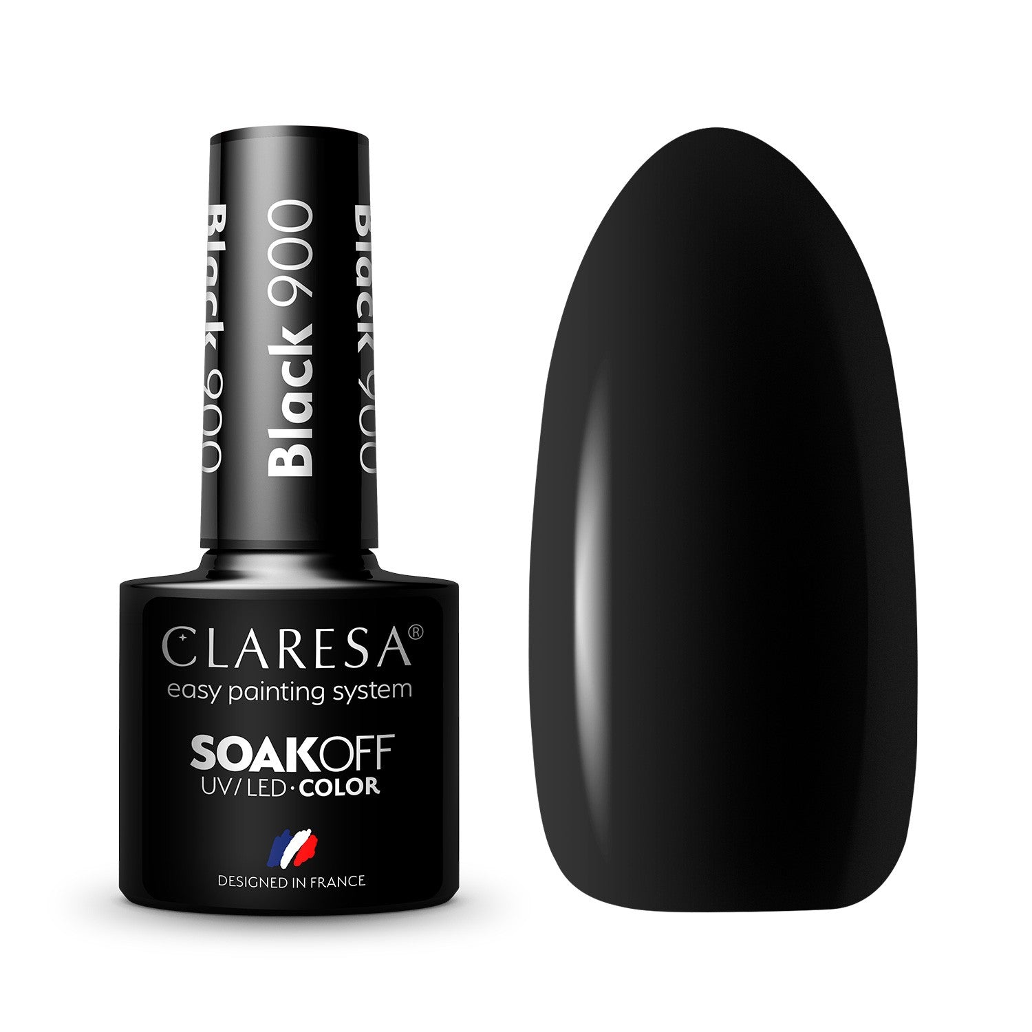 CLARESA Hybrid nail polish BLACK - 900 5g | Vaistine1.lt