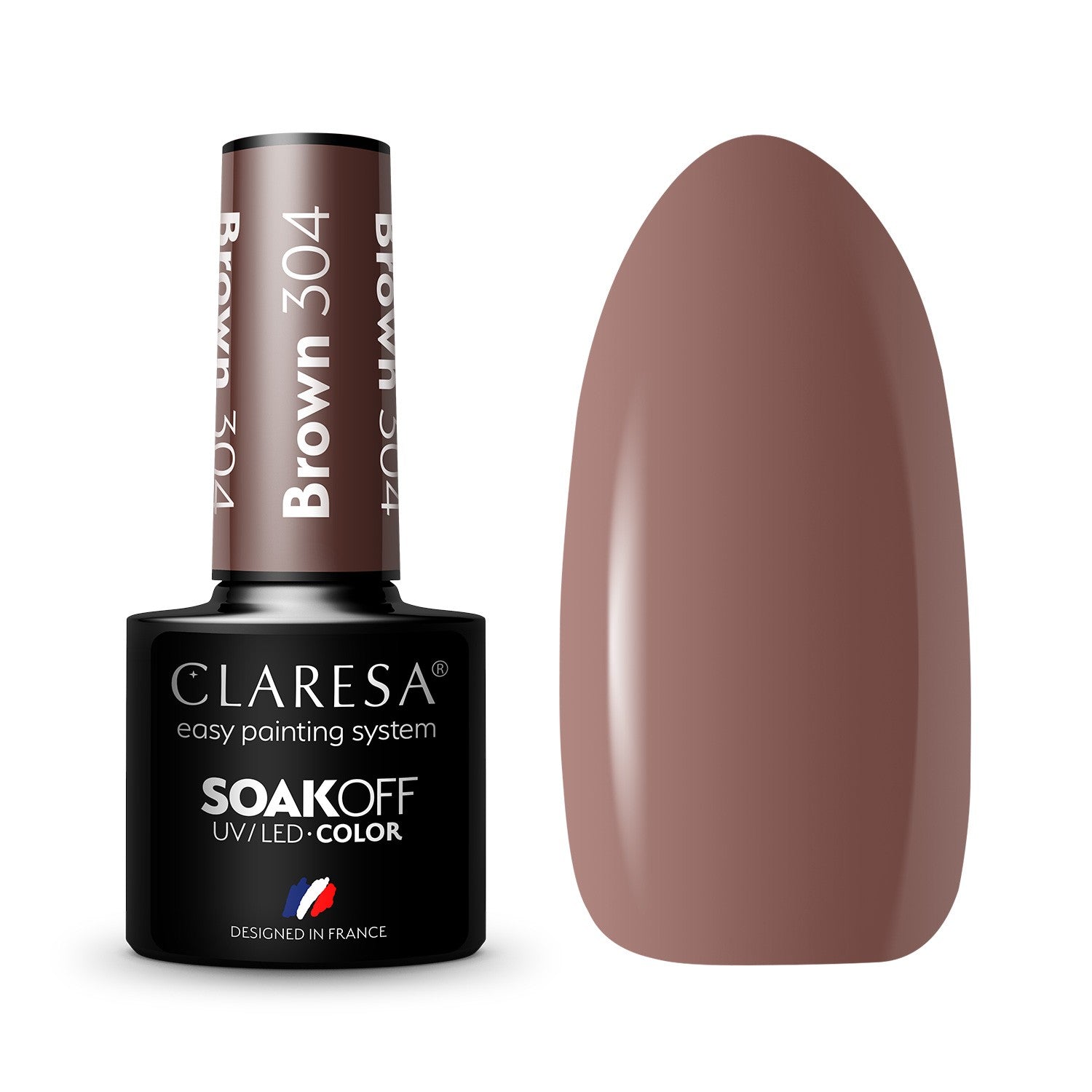 CLARESA Hybrid nail polish BROWN - 304 5g | Vaistine1.lt