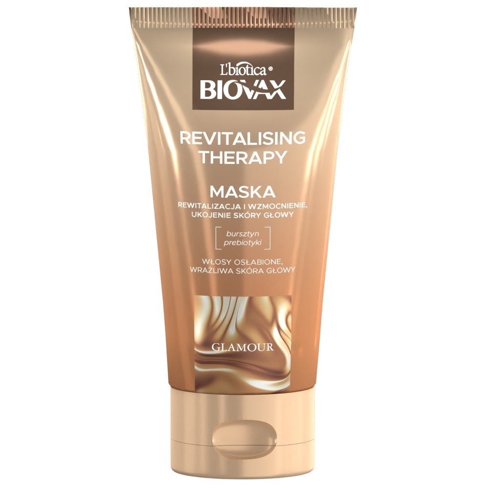 L'BIOTICA Biovax Glamour Revitalising Therapy Mask - for weakened hair and sensitive scalp 150ml | Vaistine1.lt