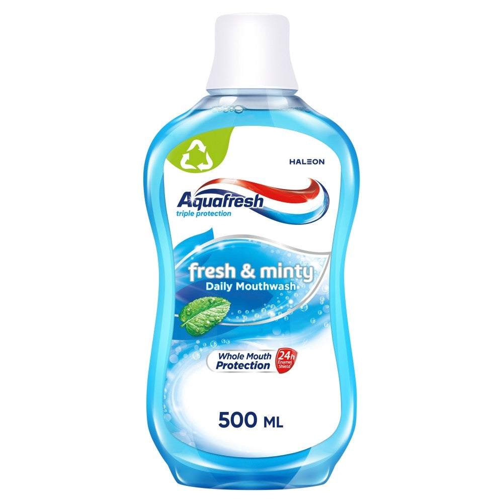 GSK AQUAFRESH Fresh & Minty Liquid 500ml | Vaistine1.lt