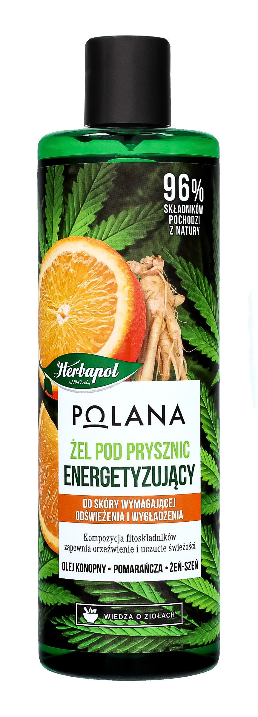 HERBAPOL Gel p/p Energe. oil con/ginseng/orange. | Vaistine1.lt