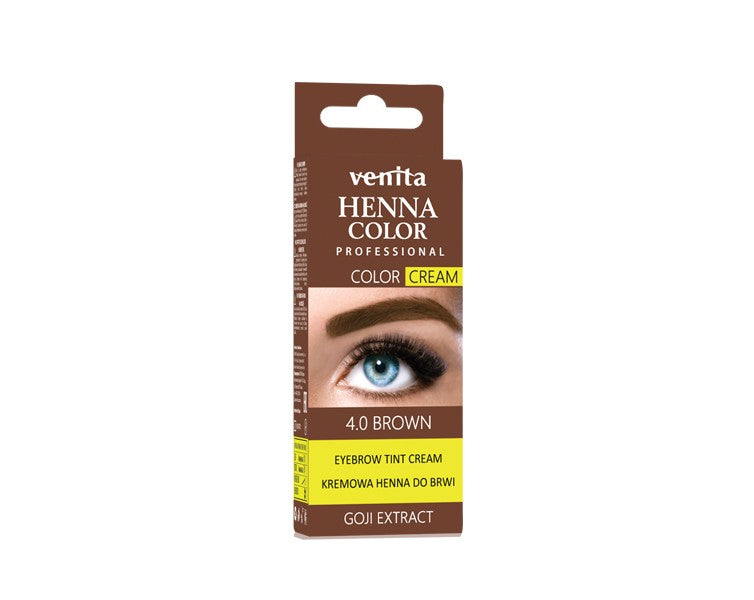 VENITA CREAM HENNA FOR EYEBROWS 4.0 BROWN LIFTING | Vaistine1.lt