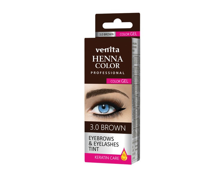 VENITA ZELLOWS BROWN HENNA FOR EYEBROWS AND EYELASHES | Vaistine1.lt