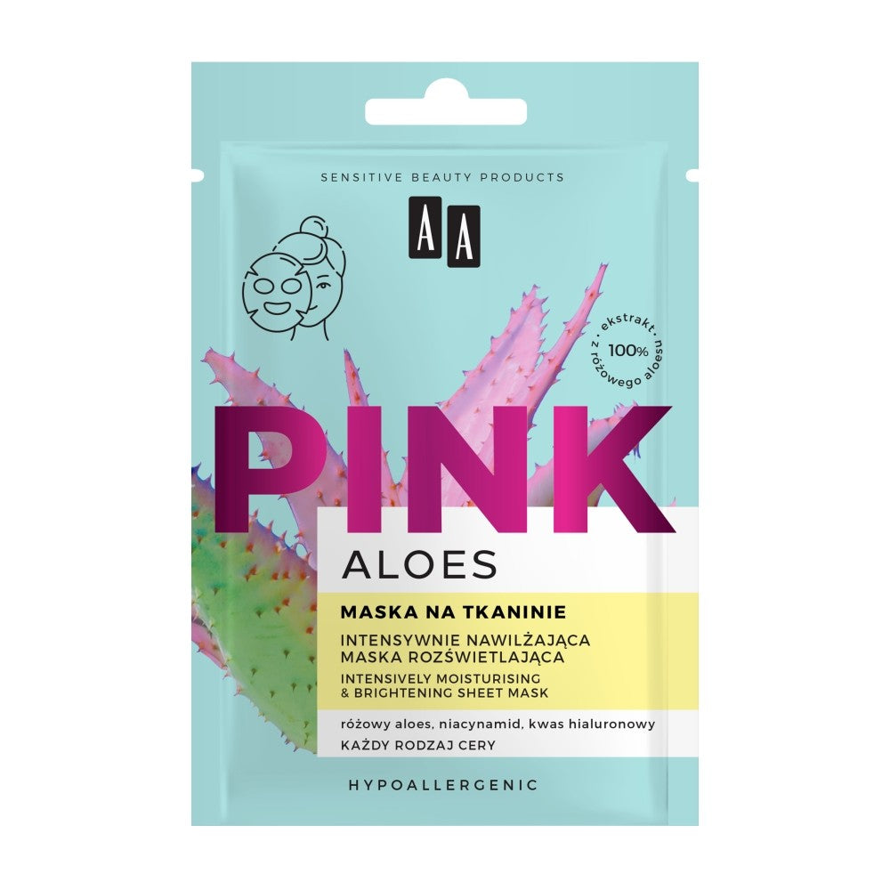 AA ALOE PINK kaukė drėkina ir šviesina. lapelyje | Vaistine1.lt