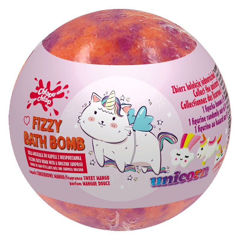 CHLAPU CHLAP Bath Bomb with Surprise Unicorn - Sweet Mango (mango) 1pc | Vaistine1.lt