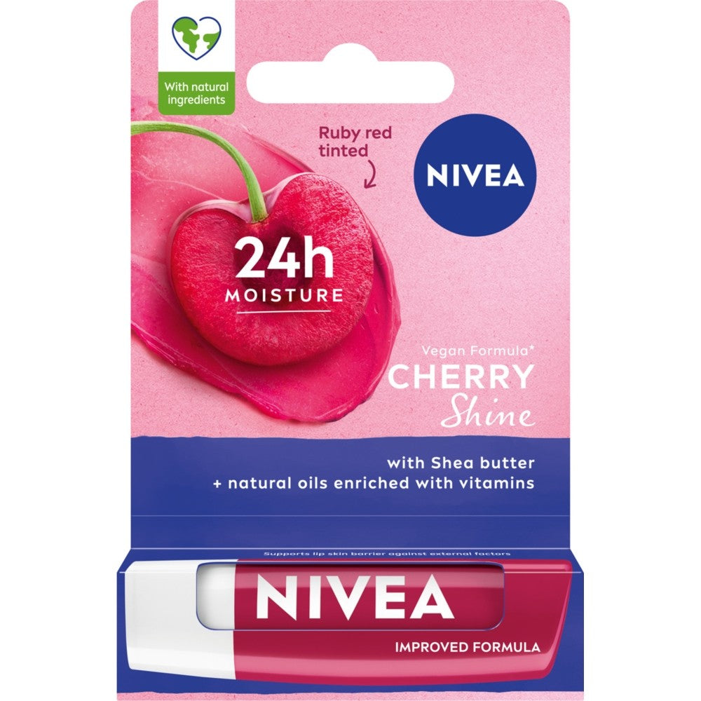 NIVEA CHERRY SHINE Protective Lipstick  | Vaistine1.lt | WestPharmacy.eu