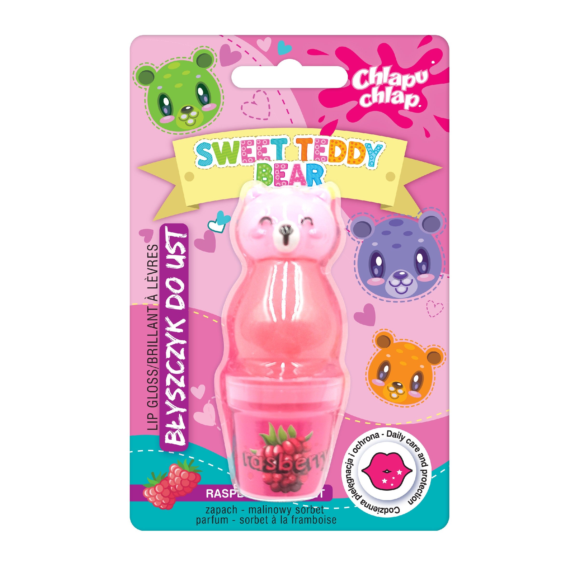 CHLAPU CHLAP LIP GLOSS BEAR raspberry sorbet | Vaistine1.lt