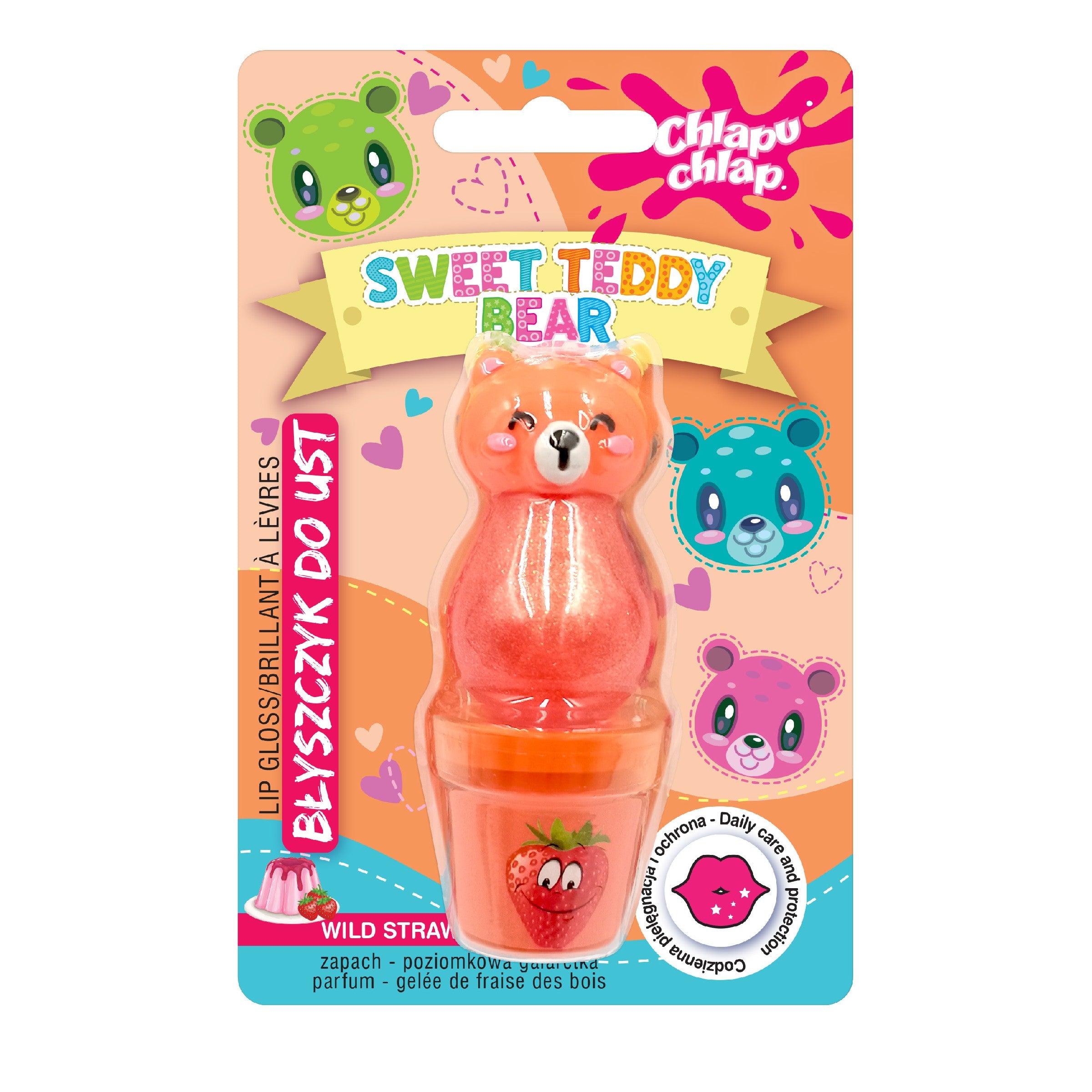 CHLAPU CHLAP LIP GLOSS BEAR strawberry jelly | Vaistine1.lt