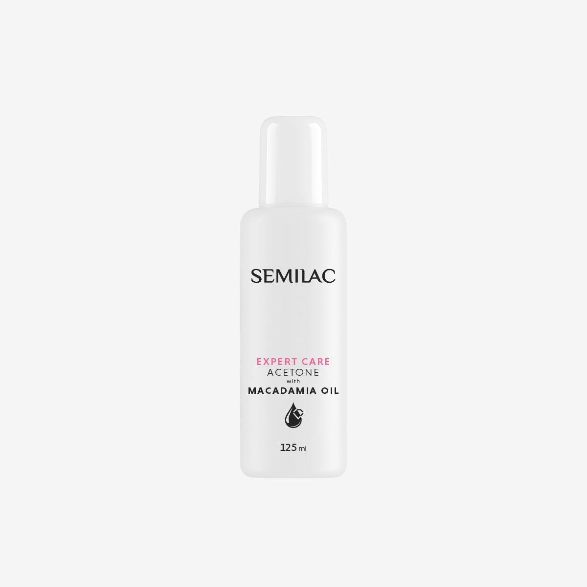 SEMILAC Acetone for removing nail polish Expert Care with Macadamia oil 125ml | Vaistine1.lt