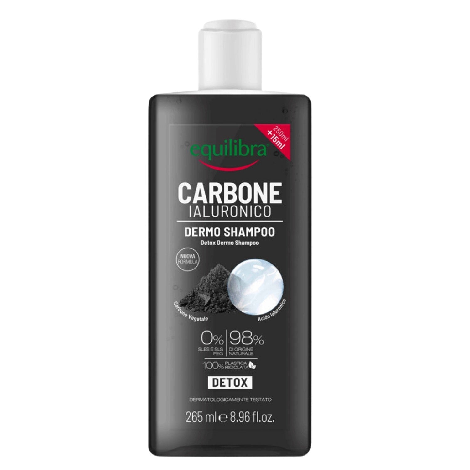 EQUILIBRA Carbon Detox Cleansing Shampoo with Active Charcoal 265ml | Vaistine1.lt