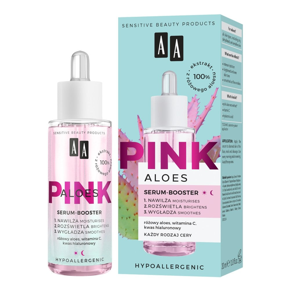 AA Pink Aloes Serum-Booster for day and night - for all skin types 30ml | Vaistine1.lt