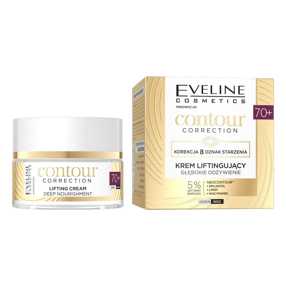 EVELINE Contour Correction 70+ Lifting Cream - Deep Nourishment for Day and Night 50ml | Vaistine1.lt