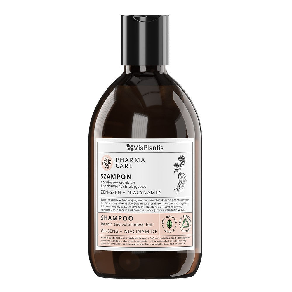 PHARMA CARE Shampoo for fine and voluminous hair Ginseng + Niacinamide 500 ml | Vaistine1.lt