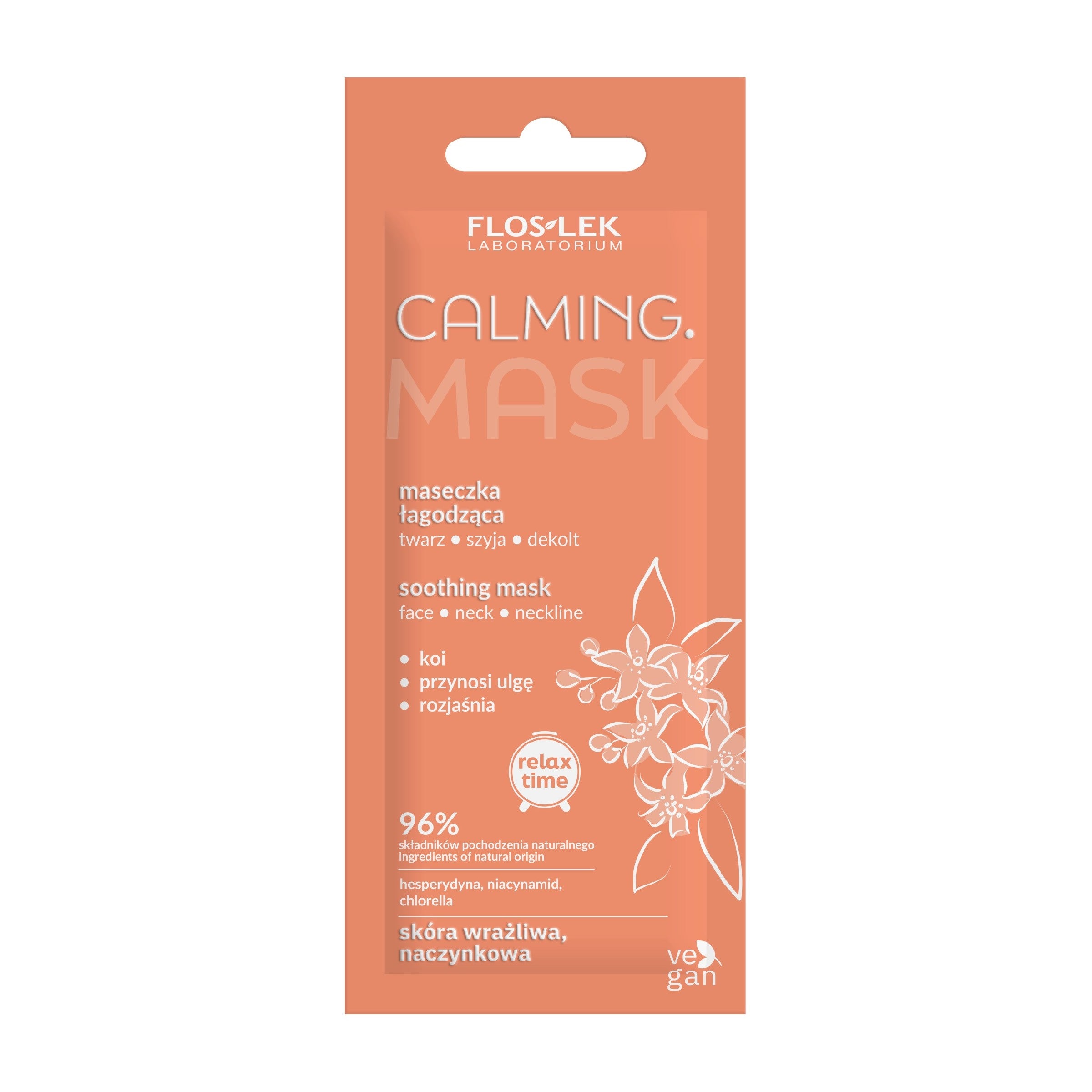 FLOSLEK Relax Time Soothing Mask Calming for face, neck and décolleté 6ml | Vaistine1.lt