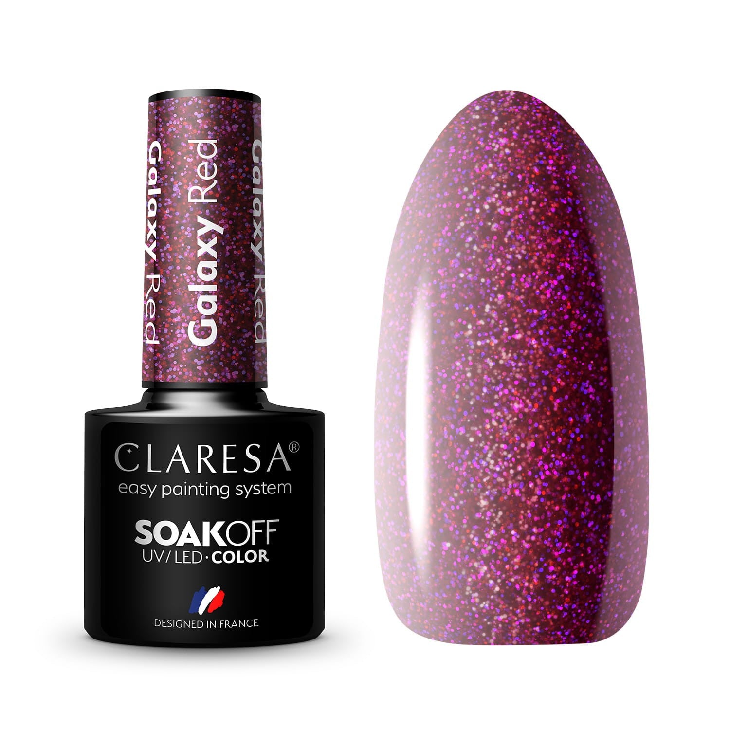 CLARESA Hybrid Nail Polish Galaxy - Red 5g | Vaistine1.lt