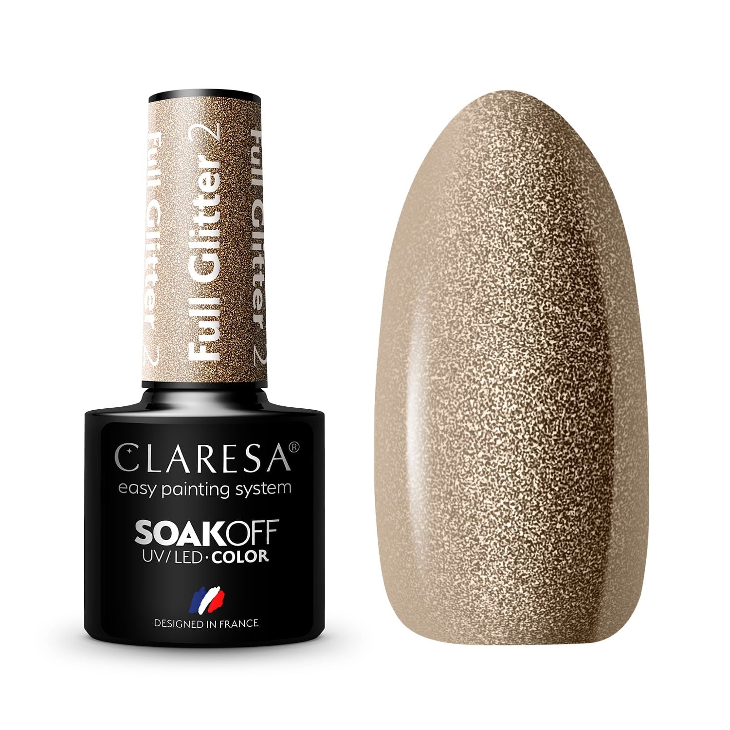 CLARESA Hybrid Lacquer Full Glitter No. 2 5g | Vaistine1.lt