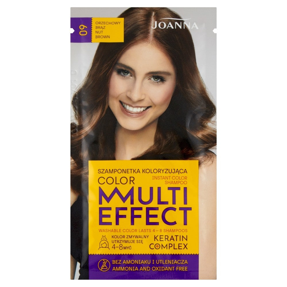 JOANNA Multi Effect Color Coloring Shampoo No. 09 Walnut Brown 35 g | Vaistine1.lt