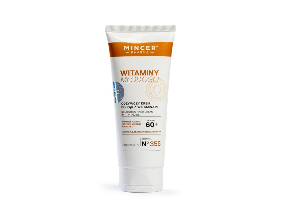 MINCER PHARMA Vitamins of Youth Nourishing hand cream with vitamins 355 60+ 100 ml | Vaistine1.lt