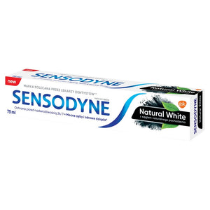 SENSODYNE Natural White Toothpaste whitening with activated charcoal 75 ml | Vaistine1.lt