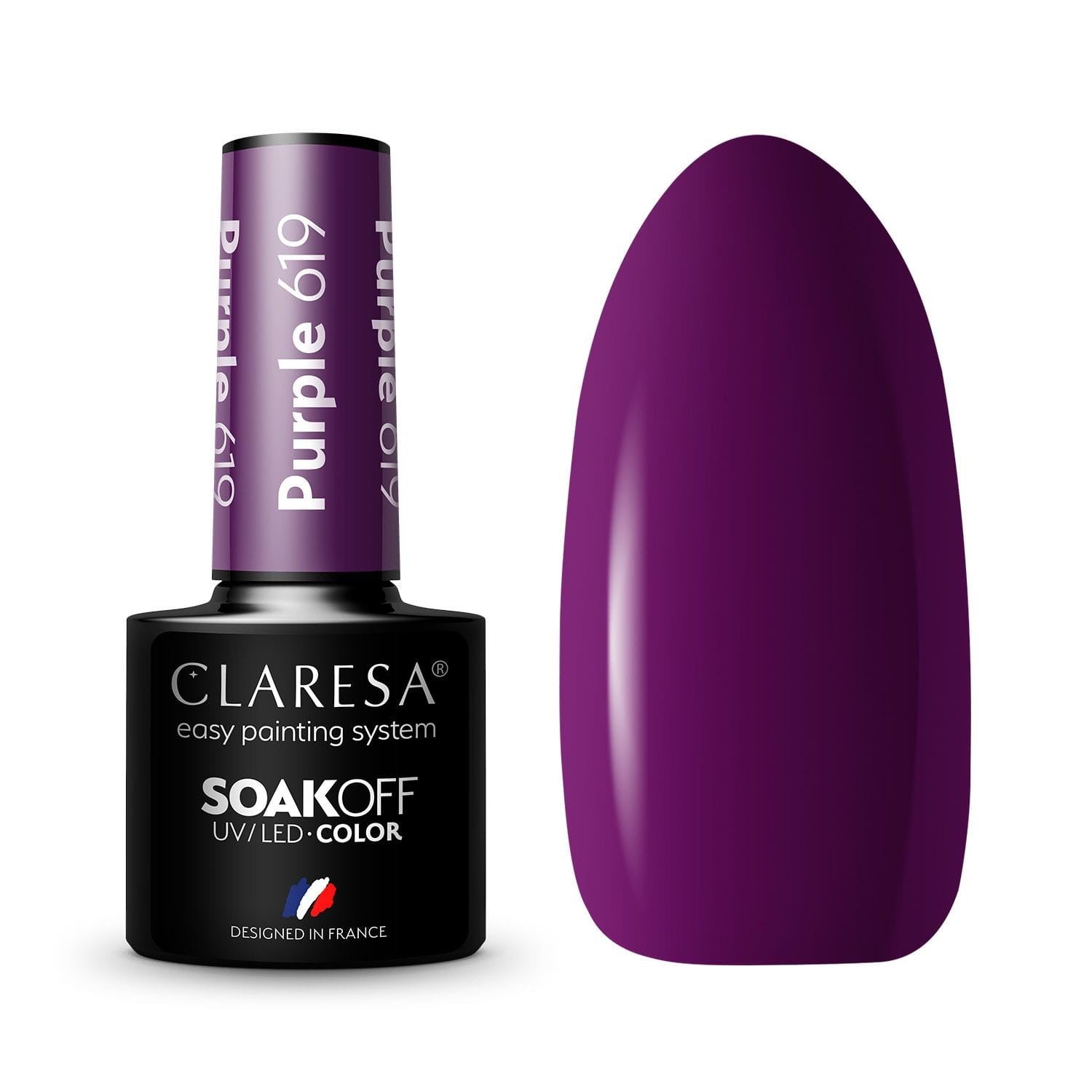 CLARESA Hybrid Lacquer Purple No. 619 5g | Vaistine1.lt