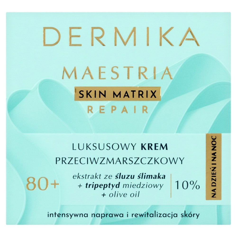 DERMIKA Maestria Skin Matrix Repair Luxury Anti-Wrinkle Cream 80+ with snail mucus extract (10%) for day and night 50ml | Vaistine1.lt