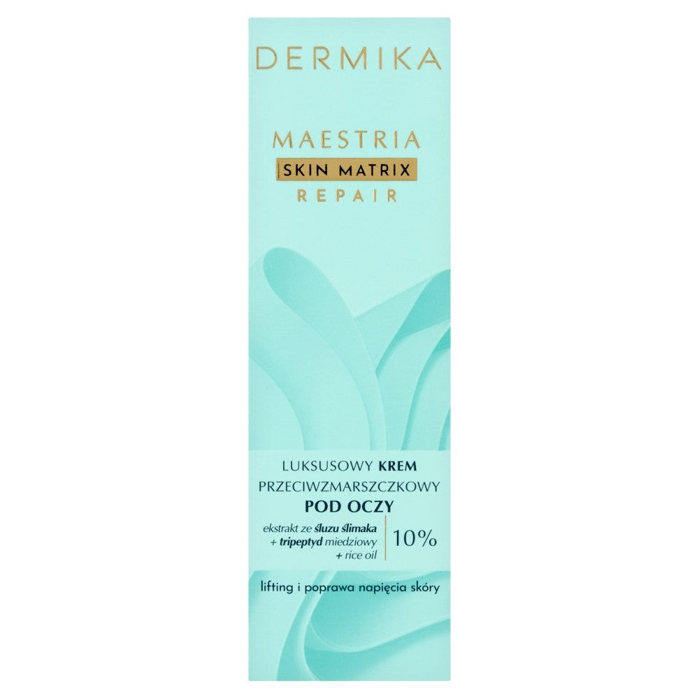 DERMIKA Maestria Skin Matrix Repair Luxury Anti-Wrinkle Eye Cream with Snail Mucus Extract (10%) 15ml | Vaistine1.lt