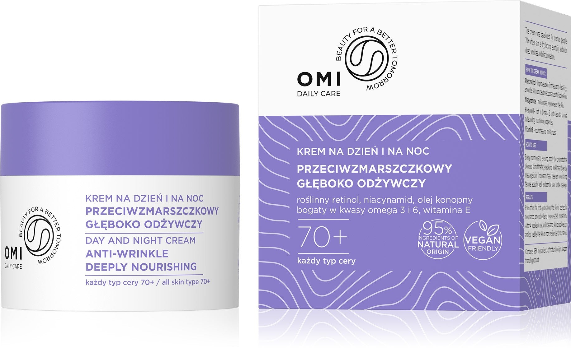 OMI Daily Care Anti-Wrinkle Deep Nourishing Cream 70+ for Day and Night 50ml | Vaistine1.lt