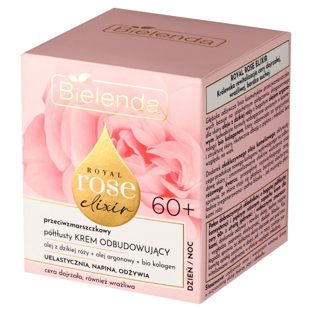 BIELENDA ROYAL ROSE ELIXIR Cream 60+ semi-fat 50ml | Vaistine1.lt