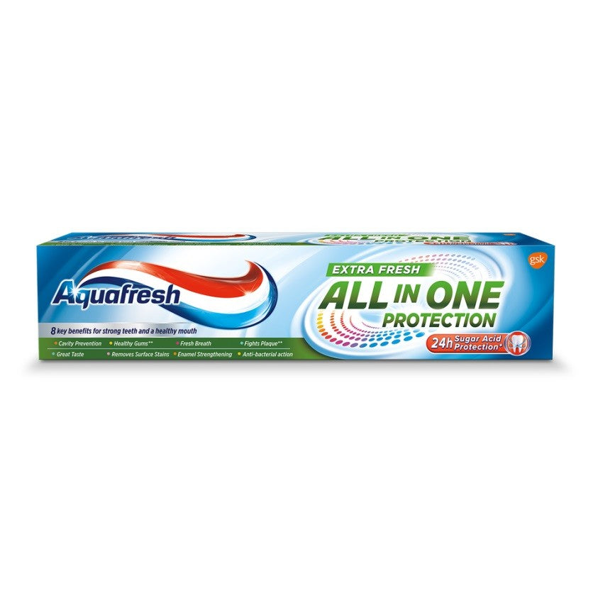 AQUAFRESH Toothpaste ALL IN ONE PROTECT WHITE 100 ml | Vaistine1.lt