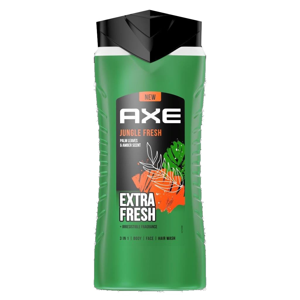 AXE Jungle Fresh Shower Gel for Men 3in1 - Extra Fresh 400ml | Vaistine1.lt