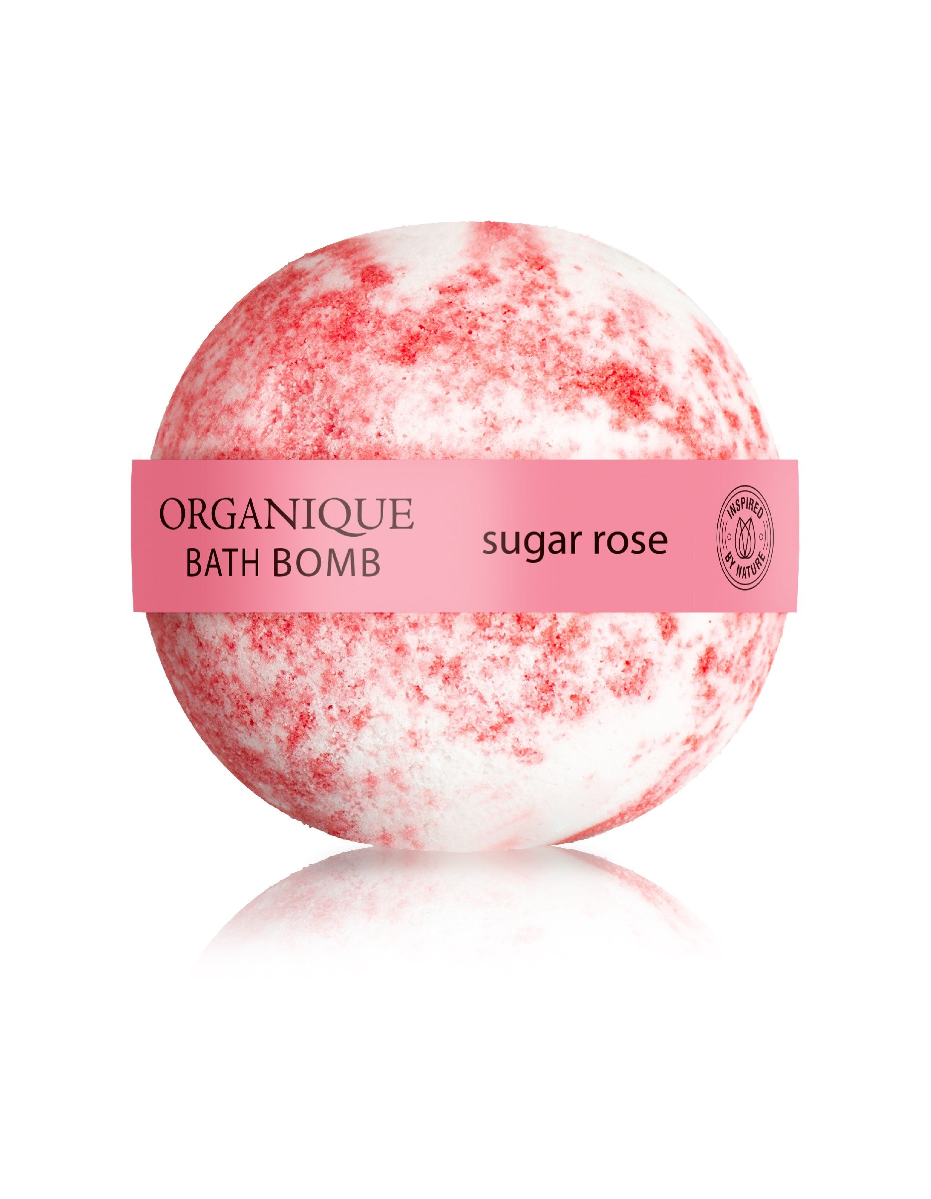 ORGANIQUE Fizzing Bath Ball Sugar Rose | Vaistine1.lt