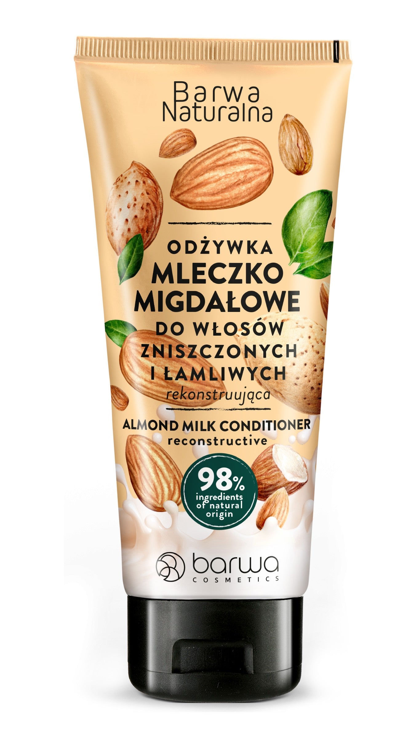 BARWA Natural Almond Milk Conditioner for damaged and brittle hair 200ml | Vaistine1.lt