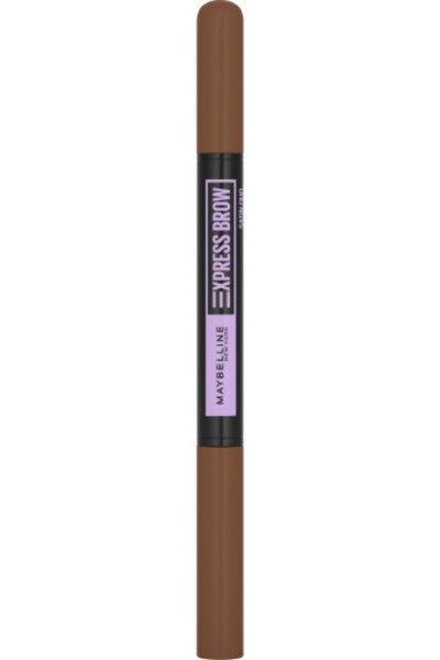 MAYBELLINE Express Brow Satin Duo Double-ended Eyebrow Pencil No. 02 Medium Brown 1pc | Vaistine1.lt