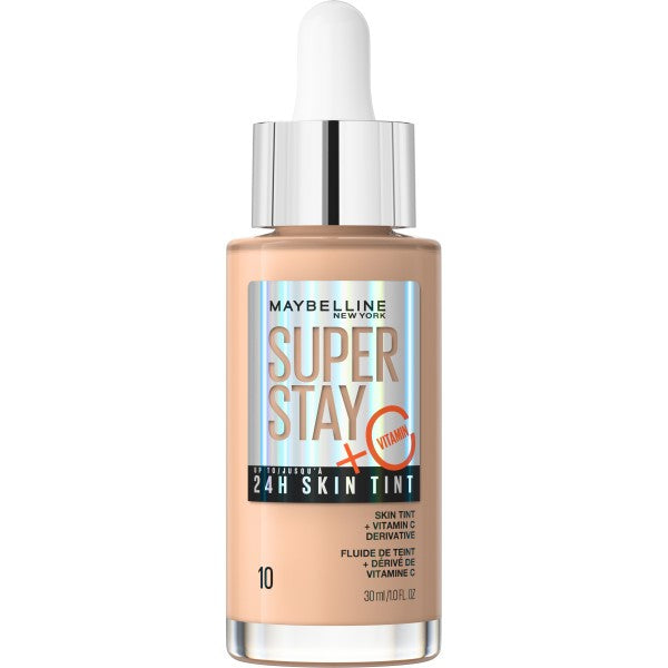 MAYBELLINE Super Stay 24H Skin Tint Illuminating Foundation with Vitamin C No. 10 - 30ml | Vaistine1.lt