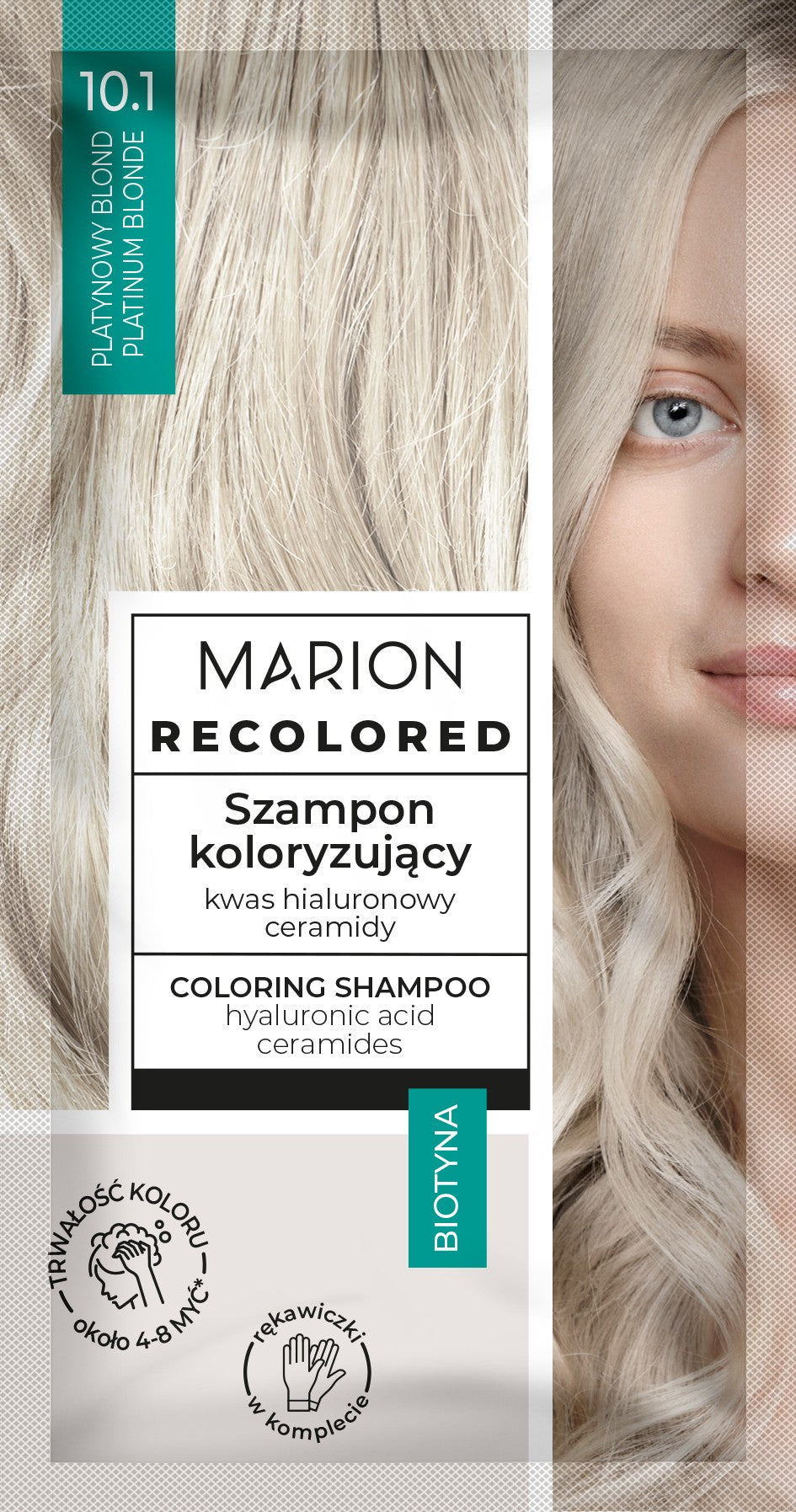 MARION Recolored Color Shampoo No. 10.1 Platinum Blonde (4-8 washes) 35ml | Vaistine1.lt