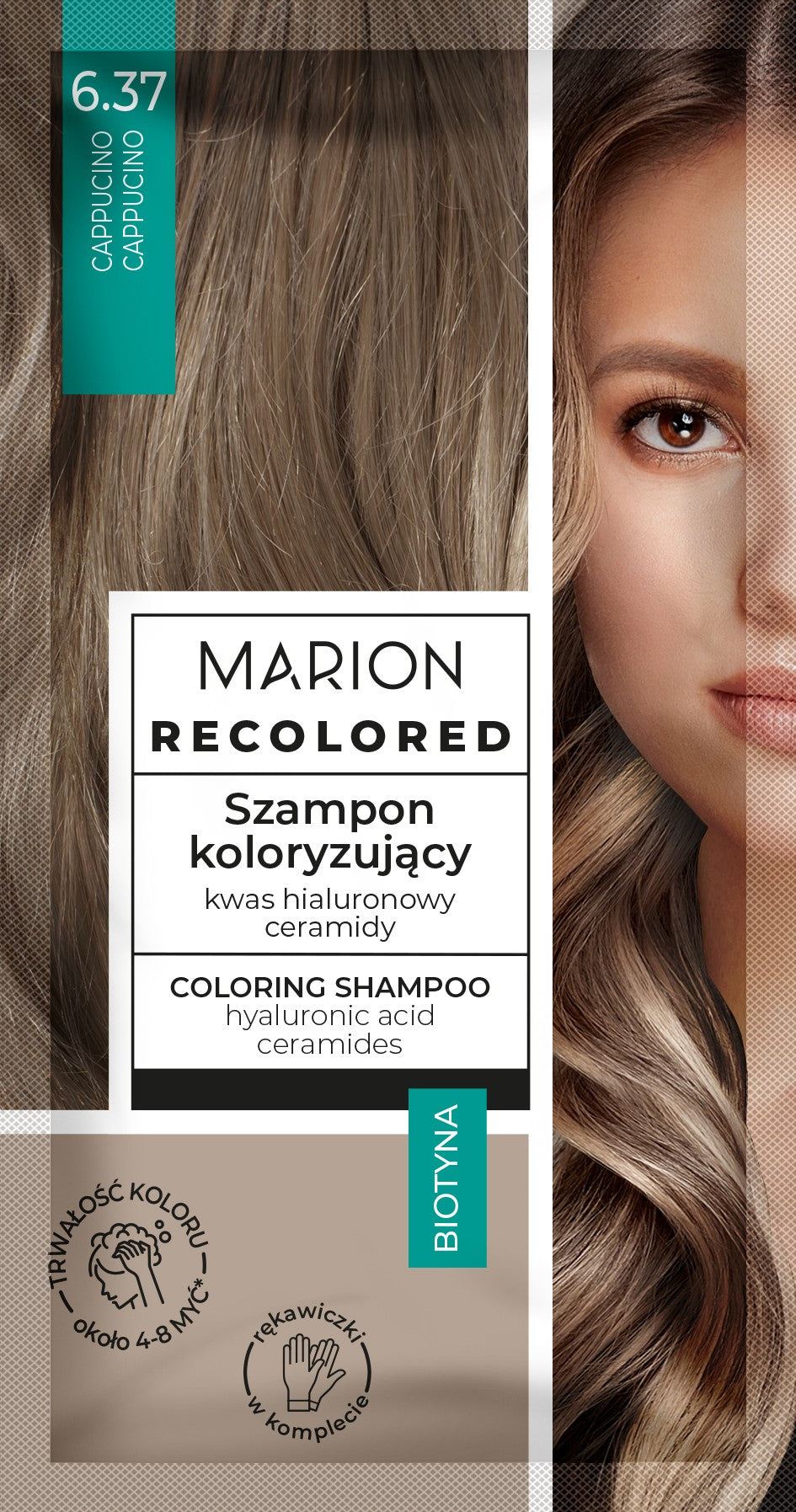 MARION Recolored Coloring Shampoo No. 6.37 Cappuccino (4-8 washes) 35ml | Vaistine1.lt