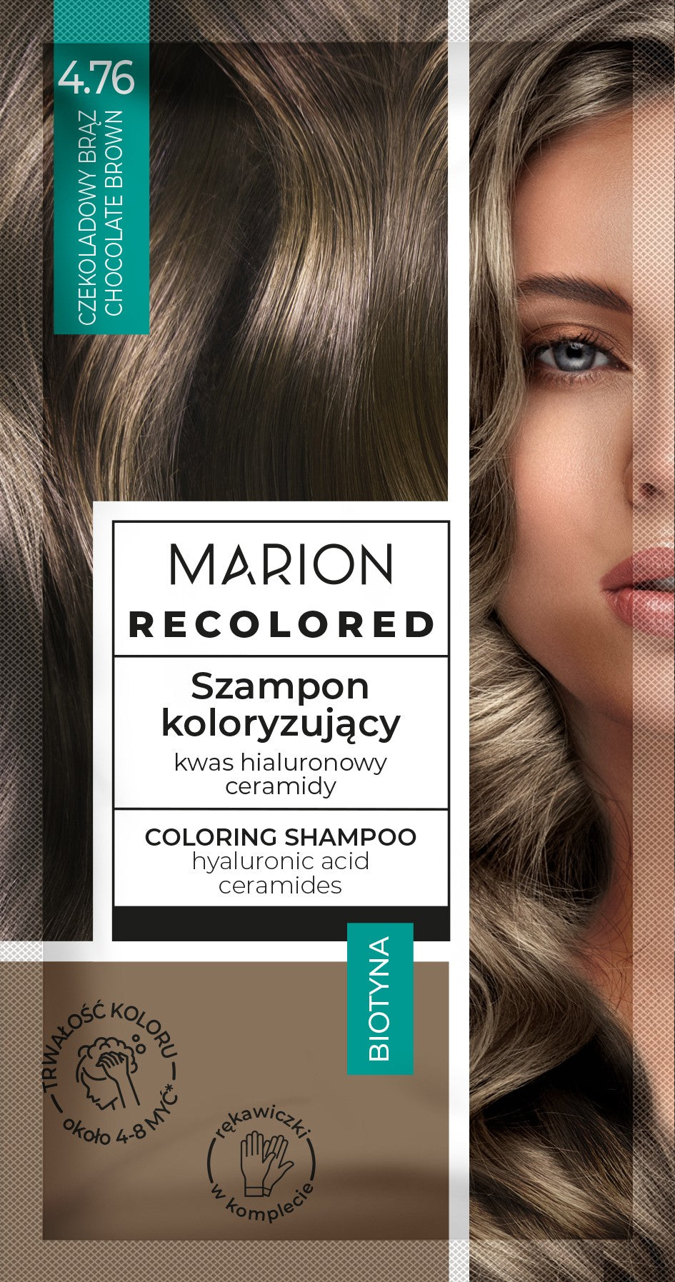 MARION Recolored Coloring Shampoo No. 4.76 Chocolate Brown (4-8 washes) 35ml | Vaistine1.lt