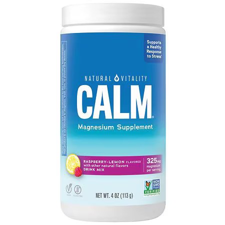 Calm Magnesium Powder, Raspberry Lemon - 113g - Natural Vitality
