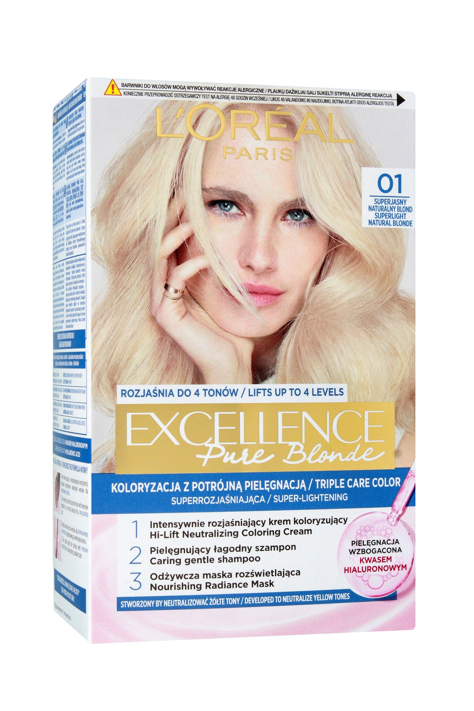 LOREAL Excellence Creme Hair Color 01 Super Light Natural Blonde | Vaistine1.lt | WestPharmacy.eu