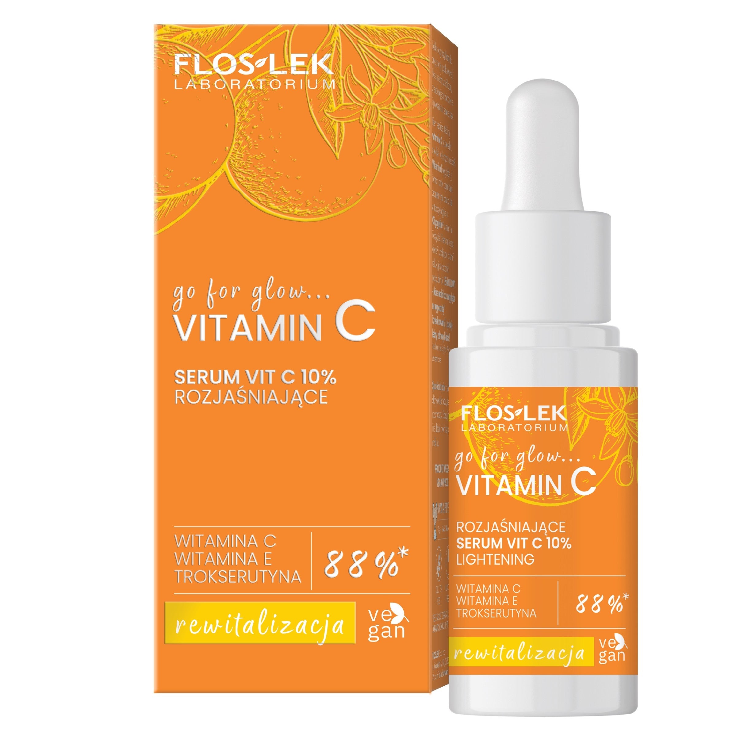 FLOSLEK Go For Glow Vitamin C Serum Vit C 10% brightening 30 ml | Vaistine1.lt