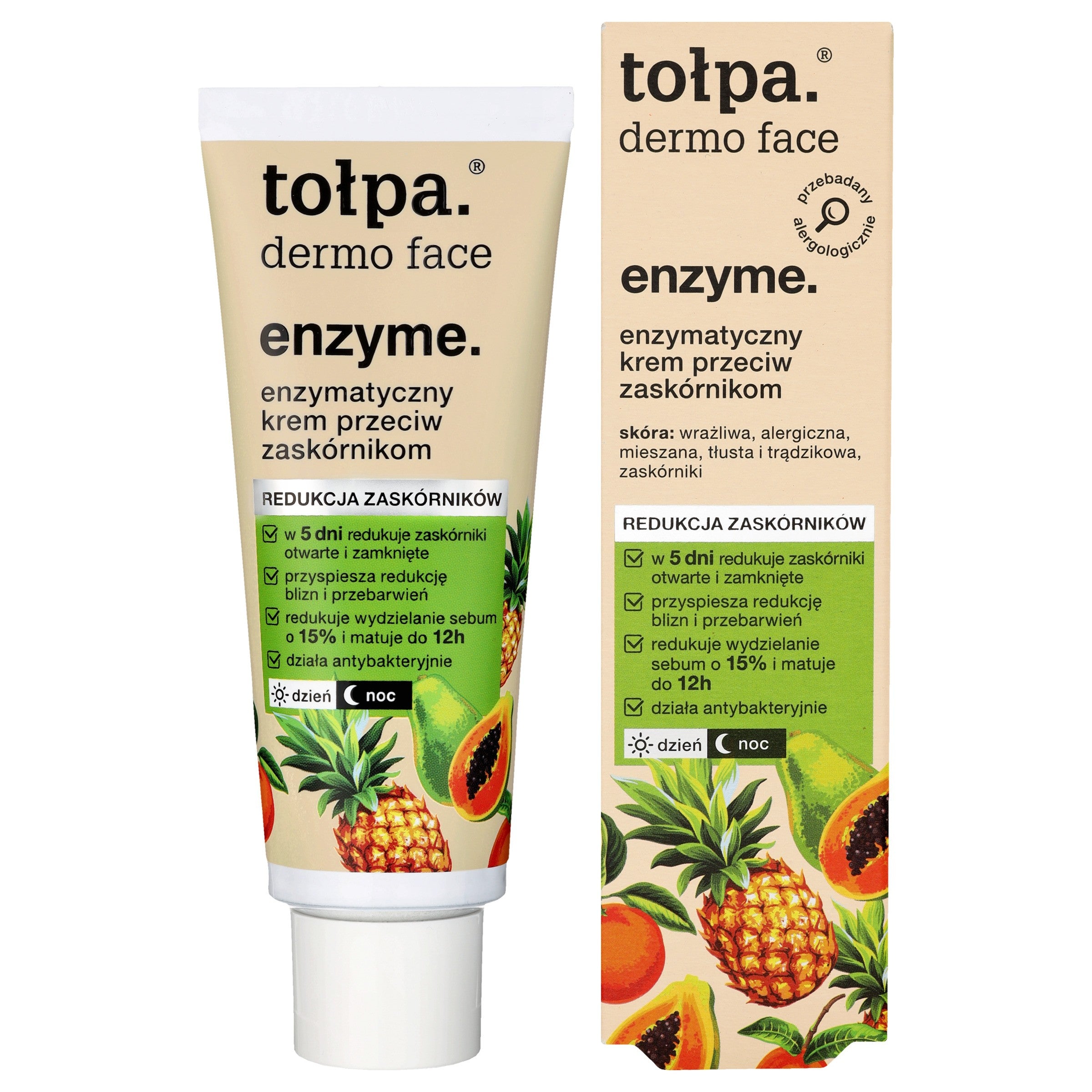 TOŁPA Dermo Face Enzyme Enzymatic Cream against blackheads for day and night 40 ml | Vaistine1.lt