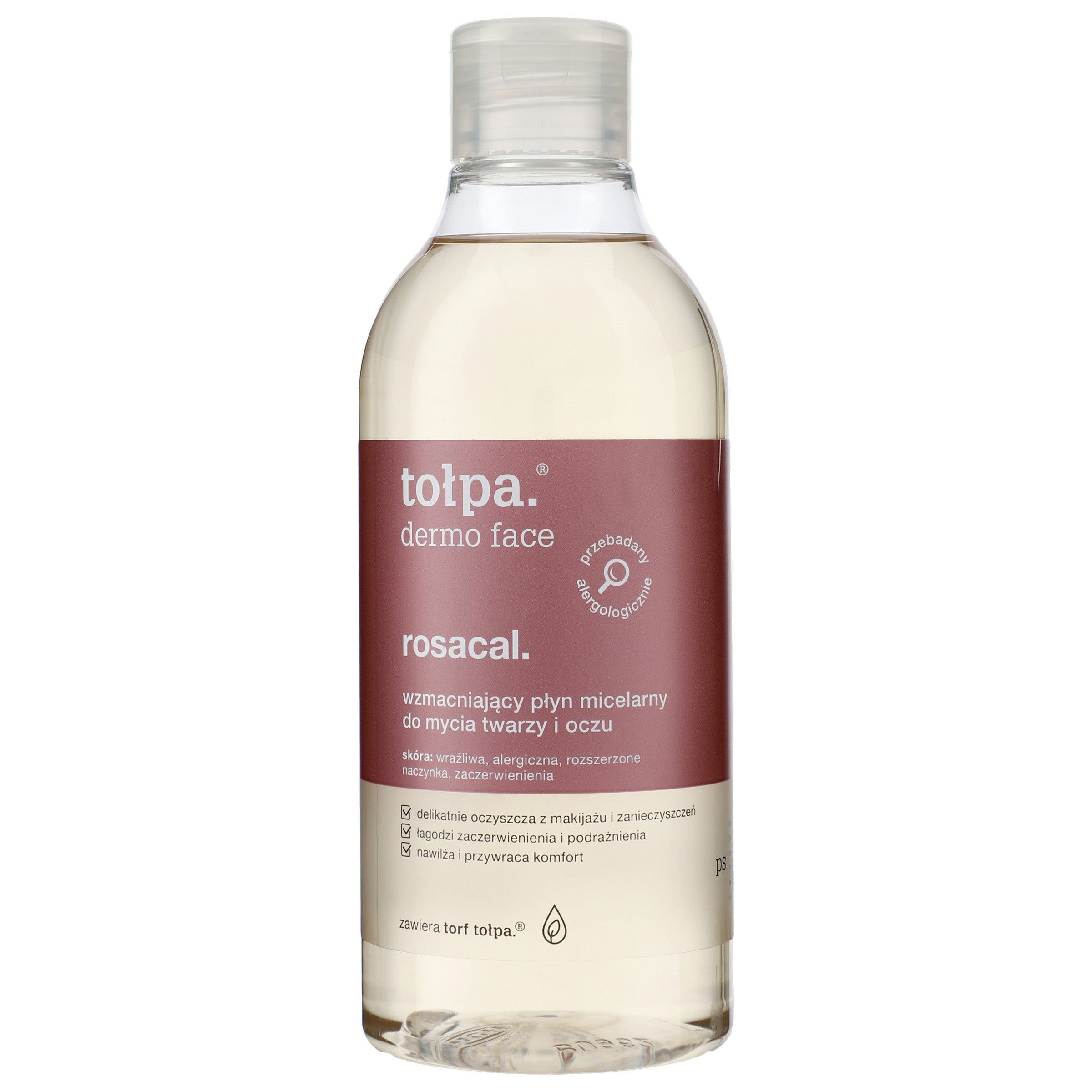 TOŁPA Dermo Face Rosacal Strengthening Micellar Liquid for Face and Eye Cleansing 400 ml | Vaistine1.lt