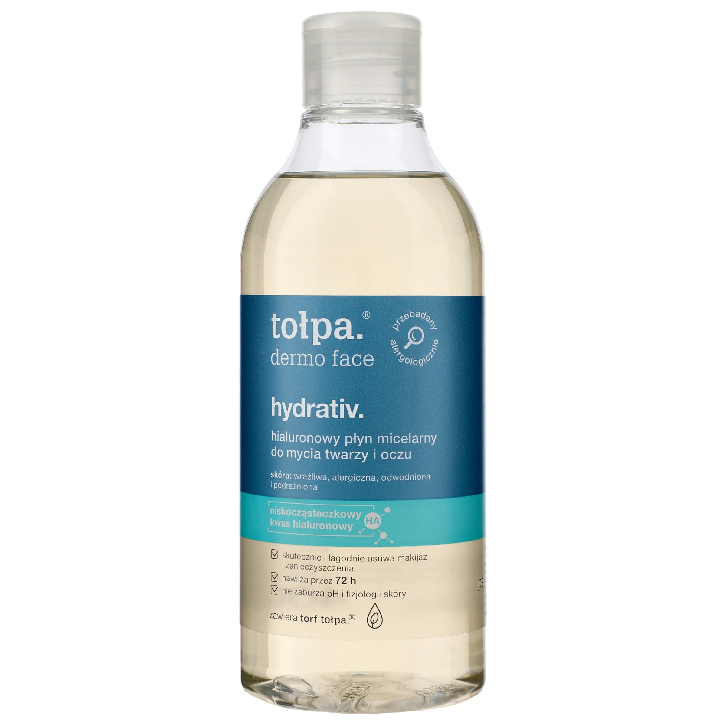 TOŁPA Dermo Face Hydrativ Hyaluronic Micellar Liquid for cleansing face and eyes 400 ml | Vaistine1.lt