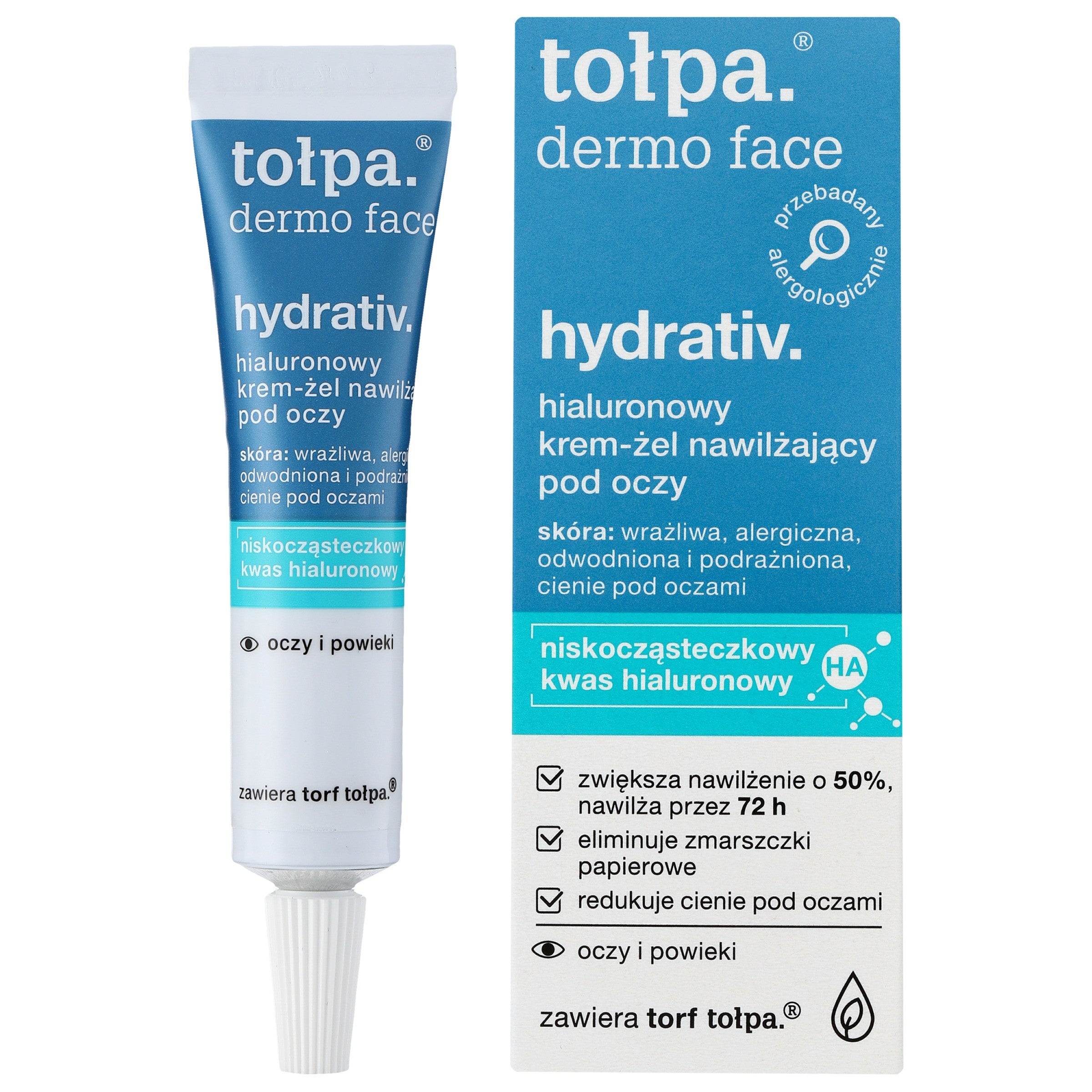 TOŁPA Dermo Face Hydrativ Hyaluronic Moisturizing Gel-Cream for Eyes 10 ml | Vaistine1.lt