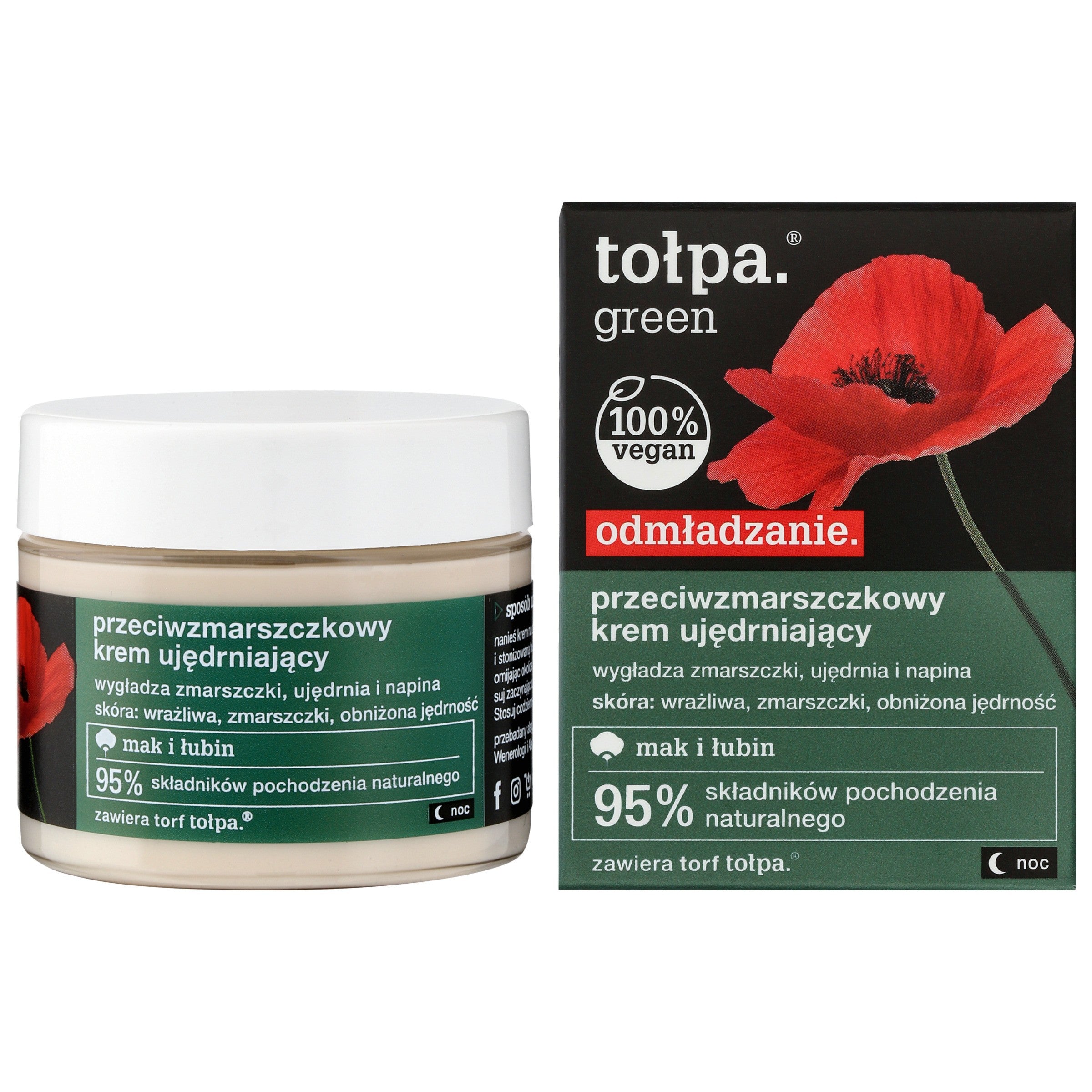 TOŁPA Green Rejuvenation Firming Anti-Wrinkle Night Cream 50 ml | Vaistine1.lt