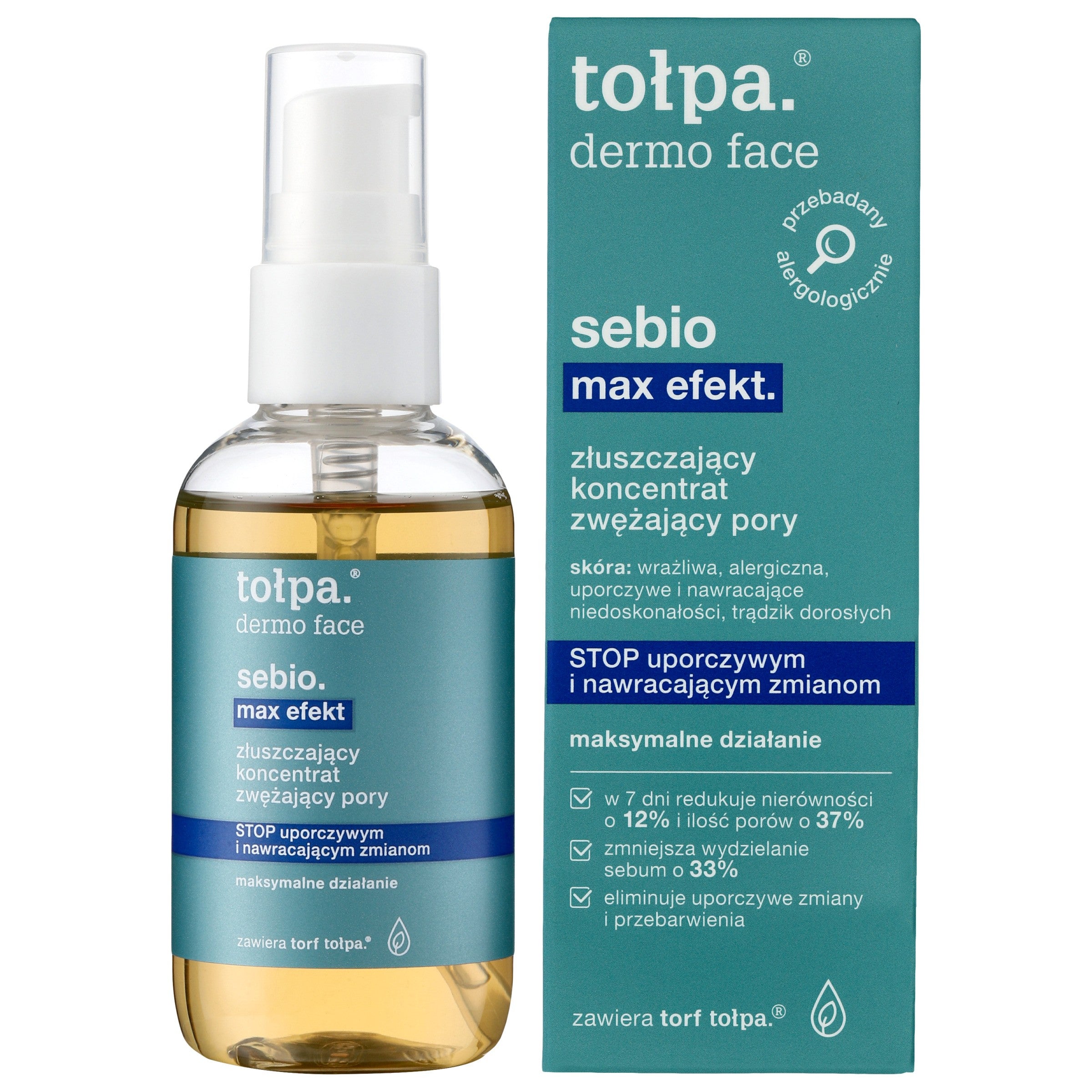 TOŁPA Dermo Face Sebio Max Exfoliating Effect Pore Tightening Concentrate 75 ml | Vaistine1.lt