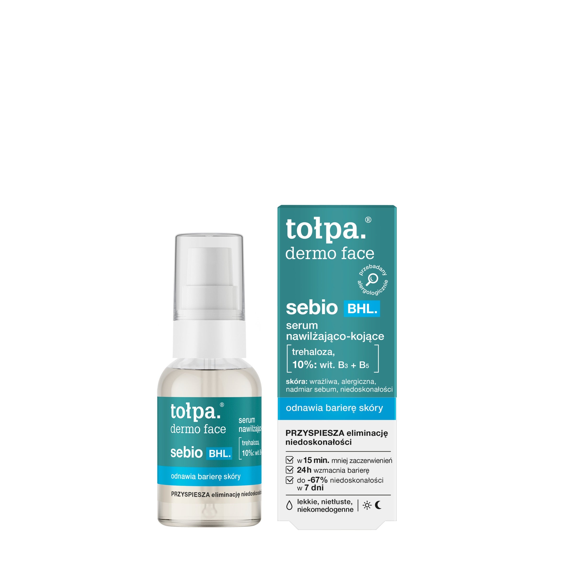 TOŁPA Dermo Face Sebio BHL Moisturizing Soothing Serum for Day and Night 30 ml | Vaistine1.lt