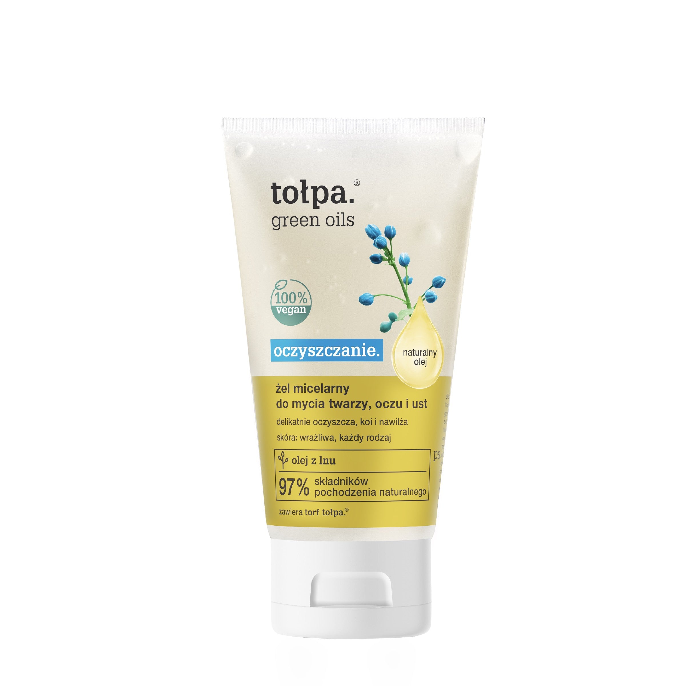 TOŁPA Green Oils Micellar Gel for Face/Eyes/Lips 150 ml | Vaistine1.lt