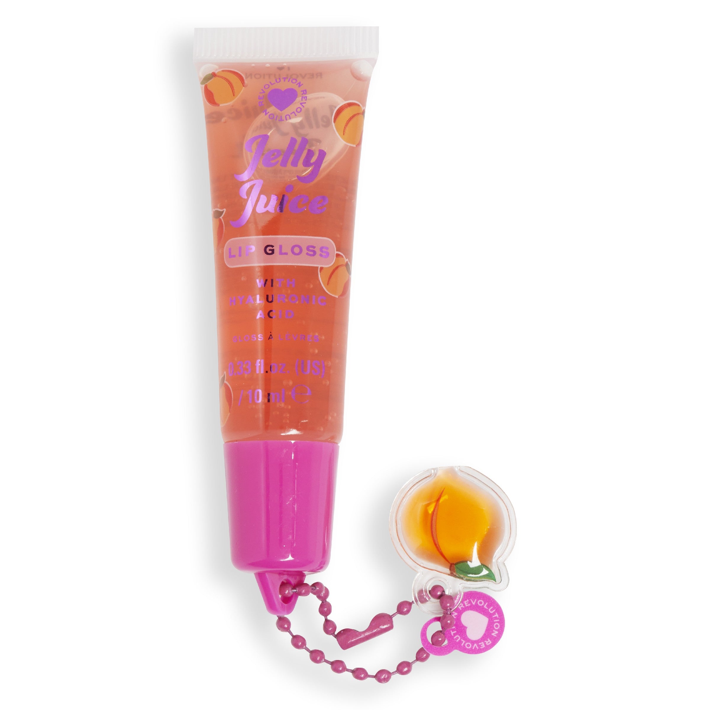 I HEART REVOLUTION Jelly Juice Lip Gloss - Peach 10 ml | Vaistine1.lt